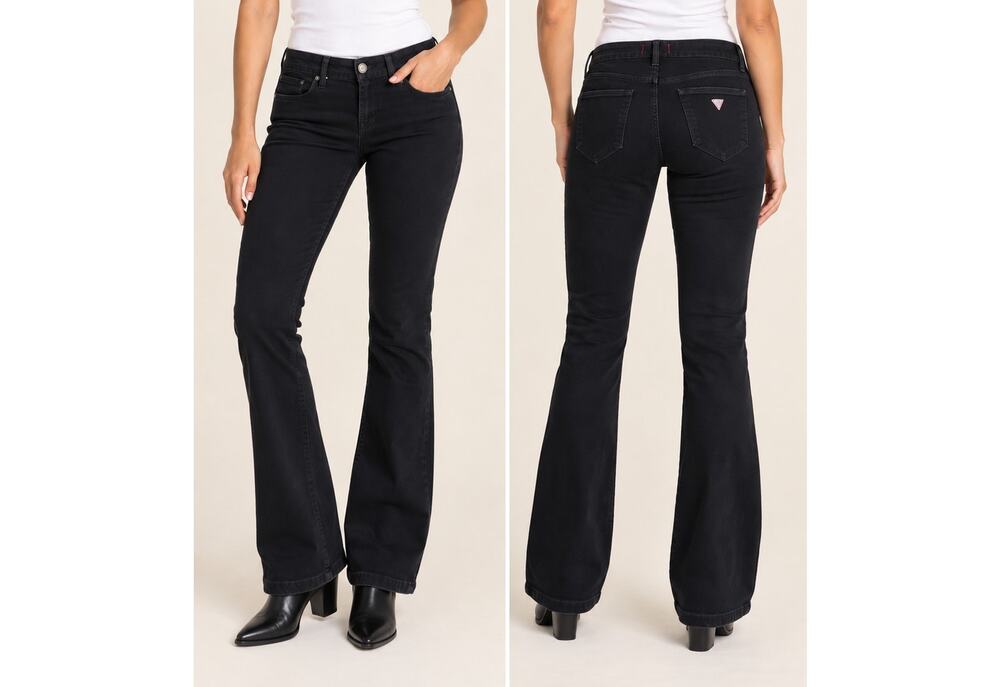 GUESS Adrianna Fit Black Bootcut Jeans Women’s 32 Y2K
